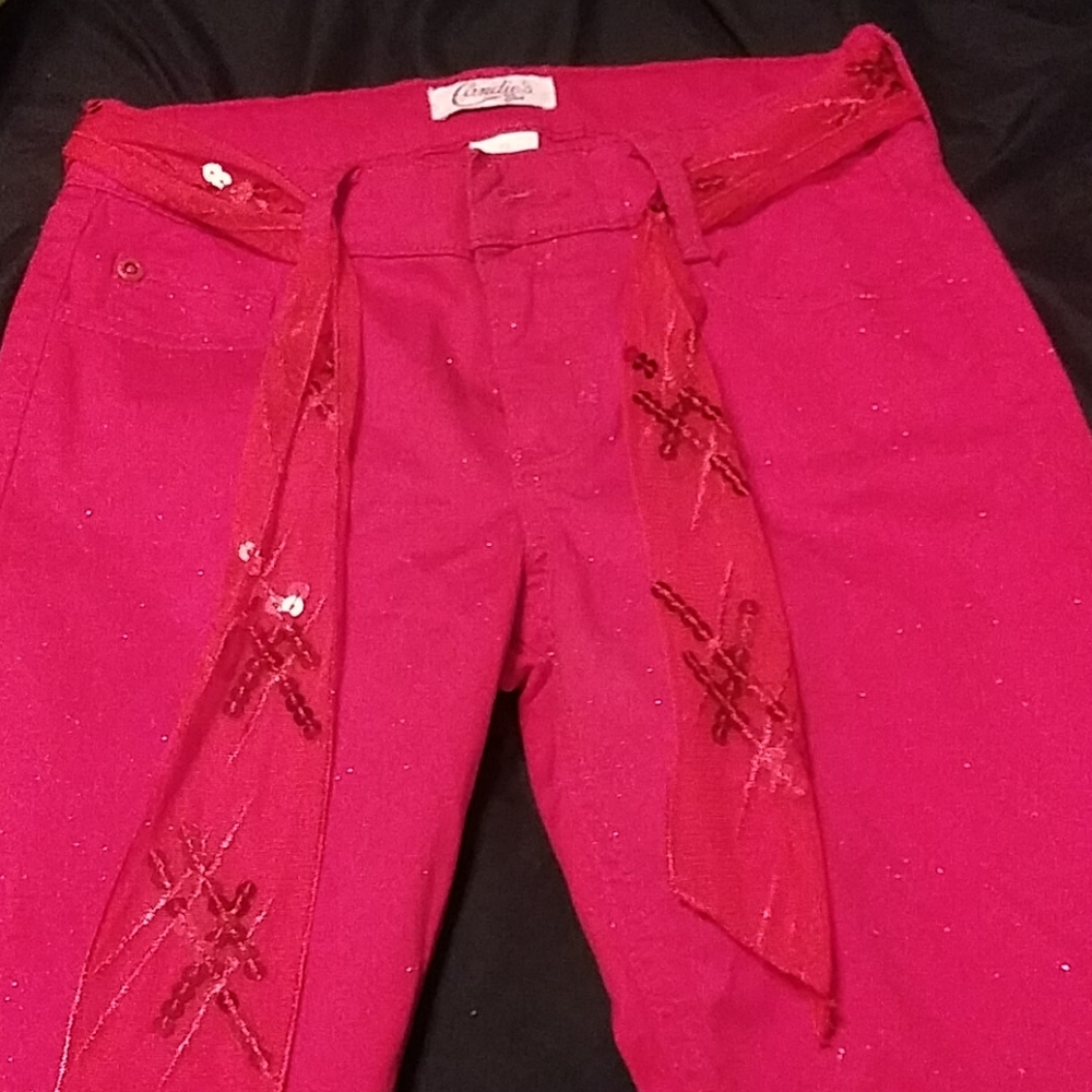 Red Sparkly Pants